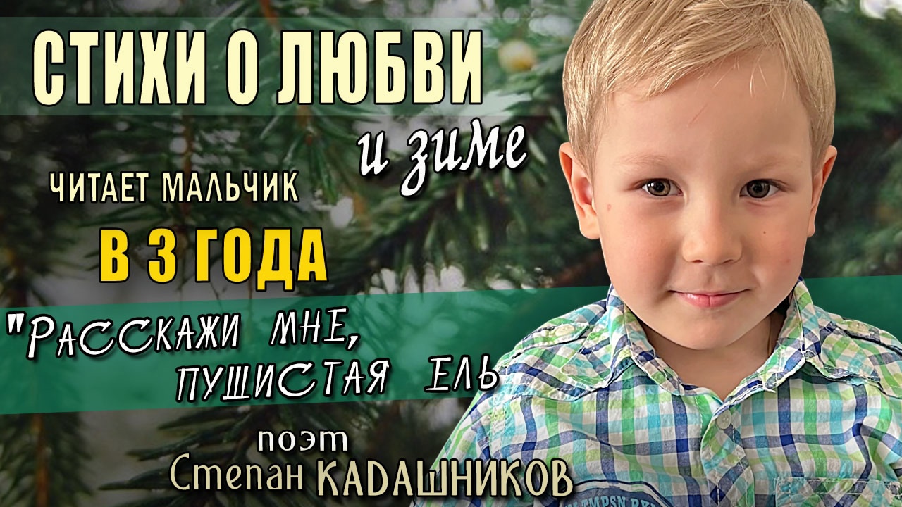 Стихи о любви и зиме красиво читает мальчик в 3 года. Дети в Белдгороде читают стихи Степана Кадашникова про любовь. Стихотворение Расскажи мне пушистая ель. Стихи о природе и зиме для детей на конкурс чтецов. Поэт Степан Кадашников