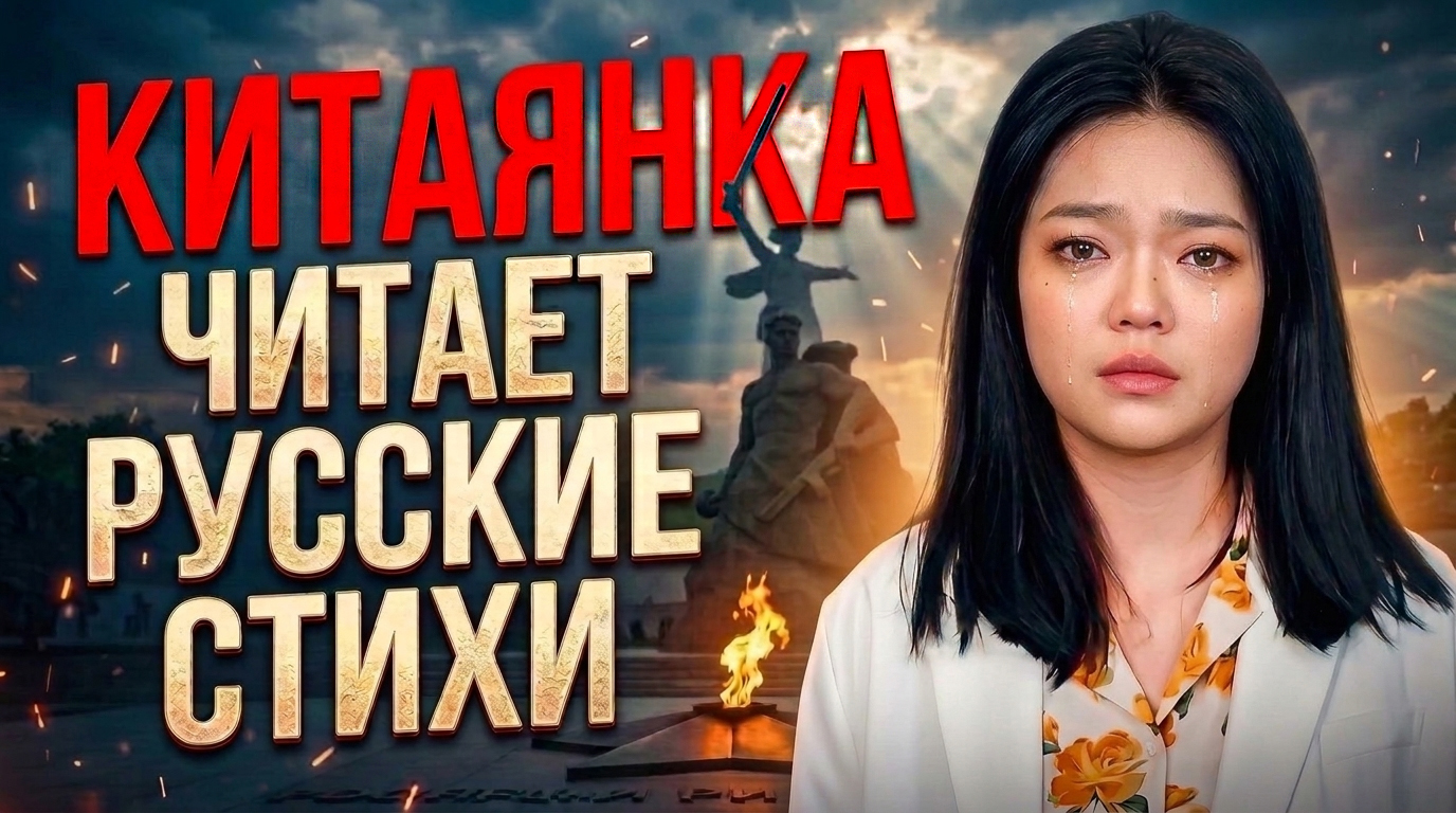 Девушка из Китая читет русские стихи о войне Поэт Степан Кадашников Стихотворение Не забывайте о войне